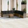 Set de sofás de jardín 10 pzas con cojines ratán sintético gris de , Conjuntos de jardín - Ref: Foro24-3256025, Precio: 581,7...