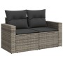 Set de sofás de jardín 7 piezas con cojines ratán PE gris de , Conjuntos de jardín - Ref: Foro24-3256557, Precio: 423,26 €, D...