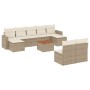 Juego de sofás jardín con cojines beige 10 pzas ratán sintético de , Conjuntos de jardín - Ref: Foro24-3256653, Precio: 647,8...