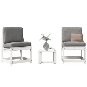 Juego de muebles de jardín 3 pzas madera maciza de pino blanco de , Sillas de jardín - Ref: Foro24-832621, Precio: 102,38 €, ...