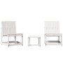 Juego de muebles de jardín 3 pzas madera maciza de pino blanco de , Sillas de jardín - Ref: Foro24-832621, Precio: 103,36 €, ...