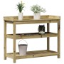 Mesa plantación con estantes madera impregnada 108x45x86,5 cm de , Soportes para macetas - Ref: Foro24-832441, Precio: 161,32...