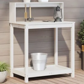 Mesa plantación con estantes madera pino blanco 82,5x50x109,5cm de , Soportes para macetas - Ref: Foro24-832408, Precio: 74,4...