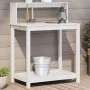 Mesa plantación con estantes madera pino blanco 82,5x50x109,5cm de , Soportes para macetas - Ref: Foro24-832408, Precio: 74,4...