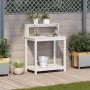 Mesa plantación con estantes madera pino blanco 82,5x50x109,5cm de , Soportes para macetas - Ref: Foro24-832408, Precio: 74,4...
