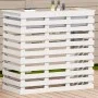 Mesa alta de bar de jardín madera pino blanco 113,5x50x103 cm de , Mesas de jardín - Ref: Foro24-832531, Precio: 162,22 €, De...