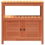Mesa plantación con estantes madera pino marrón 82,5x45x81 cm de , Soportes para macetas - Ref: Foro24-844637, Precio: 139,28...