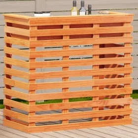 Mesa alta bar de jardín madera pino marrón cera 113,5x50x103 cm de , Mesas de jardín - Ref: Foro24-844640, Precio: 151,99 €, ...