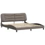Estructura de cama con luces LED tela gris taupe 180x200 cm de , Camas y somieres - Ref: Foro24-3213722, Precio: 272,47 €, De...