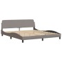 Estructura de cama con luces LED tela gris taupe 180x200 cm de , Camas y somieres - Ref: Foro24-3213722, Precio: 253,71 €, De...