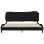 Estructura de cama con luces LED tela negro 180x200 cm de , Camas y somieres - Ref: Foro24-3213720, Precio: 261,84 €, Descuen...