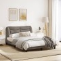 Estructura de cama con luces LED tela gris taupe 140x190 cm de , Camas y somieres - Ref: Foro24-3213701, Precio: 227,15 €, De...
