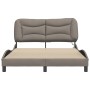 Estructura de cama con luces LED tela gris taupe 140x190 cm de , Camas y somieres - Ref: Foro24-3213701, Precio: 227,15 €, De...