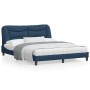 Estructura de cama con luces LED tela azul 160x200 cm de , Camas y somieres - Ref: Foro24-3213717, Precio: 278,20 €, Descuent...