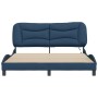 Estructura de cama con luces LED tela azul 160x200 cm de , Camas y somieres - Ref: Foro24-3213717, Precio: 278,20 €, Descuent...