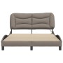 Estructura de cama con luces LED tela gris taupe 140x200 cm de , Camas y somieres - Ref: Foro24-3213708, Precio: 246,68 €, De...