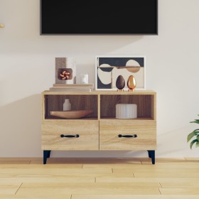 Mueble para TV madera contrachapada roble ahumado 80x36x50 cm de , Muebles TV - Ref: Foro24-812594, Precio: 65,57 €, Descuent...