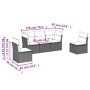 Set comedor de jardín 5 piezas y cojines ratán sintético marrón de , Conjuntos de jardín - Ref: Foro24-3249192, Precio: 316,1...