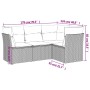 Set de sofás de jardín 4 pzas y cojines ratán sintético marrón de , Conjuntos de jardín - Ref: Foro24-3249422, Precio: 298,76...