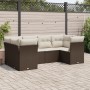Set sofás de jardín 6 piezas y cojines ratán sintético marrón de , Conjuntos de jardín - Ref: Foro24-3249952, Precio: 445,49 ...