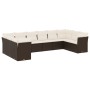 Set de sofás de jardín 10 pzas y cojines ratán sintético marrón de , Conjuntos de jardín - Ref: Foro24-3250042, Precio: 629,3...