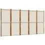 Biombo divisor de 5 paneles gris claro 350x180 cm de , Divisores de ambientes - Ref: Foro24-4003357, Precio: 159,73 €, Descue...