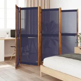 Biombo divisor de 6 paneles azul oscuro 420x180 cm de , Divisores de ambientes - Ref: Foro24-4003362, Precio: 158,39 €, Descu...