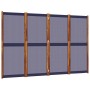 Biombo divisor de 4 paneles azul oscuro 280x180 cm de , Divisores de ambientes - Ref: Foro24-4003360, Precio: 116,99 €, Descu...