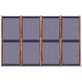 Biombo divisor de 4 paneles azul oscuro 280x180 cm de , Divisores de ambientes - Ref: Foro24-4003360, Precio: 116,99 €, Descu...