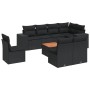 Set de sofás de jardín 8 piezas y cojines ratán sintético negro de , Conjuntos de jardín - Ref: Foro24-3257812, Precio: 558,8...