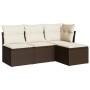 Set de sofás de jardín 4 pzas y cojines ratán sintético marrón de , Conjuntos de jardín - Ref: Foro24-3217503, Precio: 223,98...