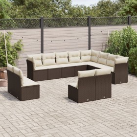 Set de sofás de jardín y cojines 12 pzas ratán sintético marrón de , Conjuntos de jardín - Ref: Foro24-3250312, Precio: 746,7...
