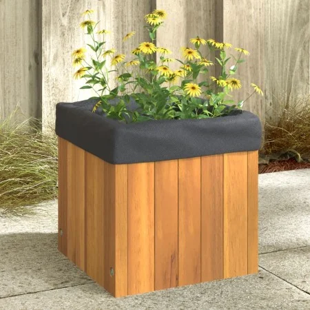 Jardinera de madera maciza de acacia 25x25x25 cm de , Maceteros y jardineras - Ref: Foro24-366500, Precio: 31,30 €, Descuento: %