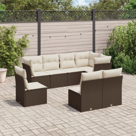 Set sofás de jardín 8 piezas y cojines ratán sintético marrón de , Conjuntos de jardín - Ref: Foro24-3249602, Precio: 508,32 ...