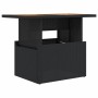 Mesa de jardín ratán PE y madera de acacia negro 100x55x73 cm de , Mesas de jardín - Ref: Foro24-365976, Precio: 93,99 €, Des...