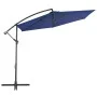 Sombrilla voladiza con poste de aluminio azul 300 cm de vidaXL, Sombrillas - Ref: Foro24-47133, Precio: 101,51 €, Descuento: %