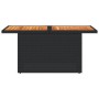 Mesa de jardín ratán PE y madera de acacia negro 100x55x73 cm de , Mesas de jardín - Ref: Foro24-365976, Precio: 93,99 €, Des...