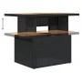 Mesa de jardín ratán PE y madera de acacia negro 100x55x73 cm de , Mesas de jardín - Ref: Foro24-365976, Precio: 92,17 €, Des...