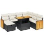 Set de sofás de jardín 8 piezas y cojines ratán sintético negro de , Conjuntos de jardín - Ref: Foro24-3276262, Precio: 483,9...