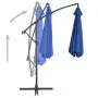 Sombrilla voladiza con poste de aluminio azul 300 cm de vidaXL, Sombrillas - Ref: Foro24-47133, Precio: 101,51 €, Descuento: %