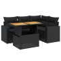 Set de muebles de jardín 5 pzas y cojines ratán sintético negro de , Conjuntos de jardín - Ref: Foro24-3271293, Precio: 375,5...
