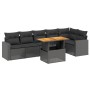 Set de comedor de jardín 7 pzas y cojines ratán sintético negro de , Conjuntos de jardín - Ref: Foro24-3271321, Precio: 487,7...