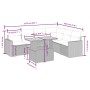 Set de comedor de jardín 7 pzas y cojines ratán sintético negro de , Conjuntos de jardín - Ref: Foro24-3271328, Precio: 487,7...