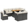 Set de sofás de jardín 8 piezas y cojines ratán sintético negro de , Conjuntos de jardín - Ref: Foro24-3270930, Precio: 552,0...