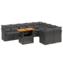 Set de sofás de jardín 10 pzas cojines ratán sintético negro de , Conjuntos de jardín - Ref: Foro24-3271006, Precio: 654,27 €...