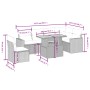 Set de comedor de jardín 7 pzas y cojines ratán sintético negro de , Conjuntos de jardín - Ref: Foro24-3271335, Precio: 487,7...
