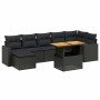 Set de sofás de jardín 8 piezas y cojines ratán sintético negro de , Conjuntos de jardín - Ref: Foro24-3271419, Precio: 521,5...