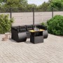 Set de comedor de jardín 7 pzas y cojines ratán sintético negro de , Conjuntos de jardín - Ref: Foro24-3272091, Precio: 502,8...