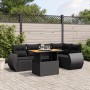 Set de sofás de jardín 6 piezas y cojines ratán sintético negro de , Conjuntos de jardín - Ref: Foro24-3272182, Precio: 434,8...