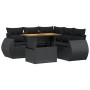 Set de sofás de jardín 6 piezas y cojines ratán sintético negro de , Conjuntos de jardín - Ref: Foro24-3272189, Precio: 434,8...